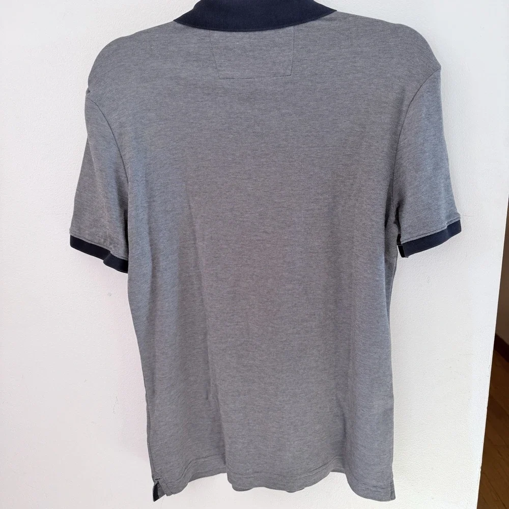 Banana Republic Luxury Touch Polo Men's M Blue Gray 100% Cotton Standard Fit